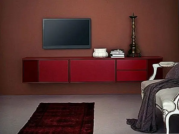 Модульный настенный шкаф для телевизора HI FI