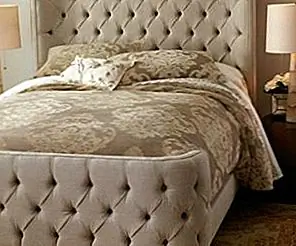 Кремовая льняная кровать Larkspur