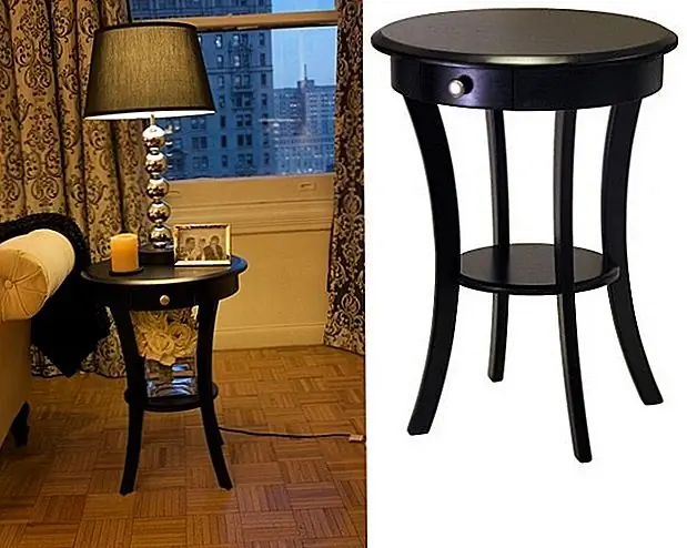 Круглый стол Winsome Wood с ящиком и полкой