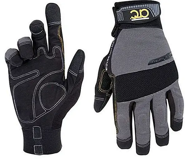 Каждому мастеру нужна пара рабочих перчаток. Итак, как насчет этих? Они доступны по цене 11,08 долларов, и они оба шикарны и практичны. Они изготовлены из синтетической кожи, полиэстера, эластичной ленты и пены. Они жесткие, но удобные для ношения. Кроме того, крышка закрывающий ремень позволяет вам идеально настроить их.