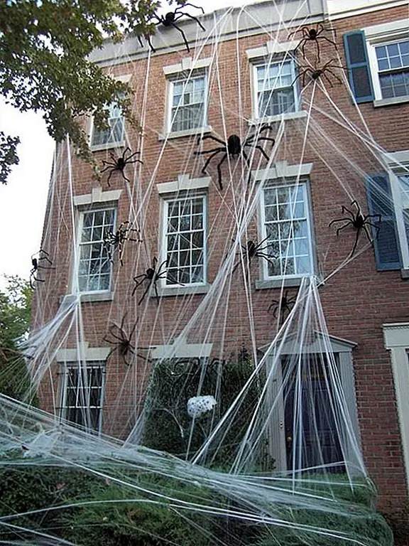 Это здание решило стать немного зараженным. Возьмите тонны паутины и купите некоторых из этих сверхбольших пауков, которые вы видели, висящих вокруг некоторых магазинов, чтобы создать этот шедевр.