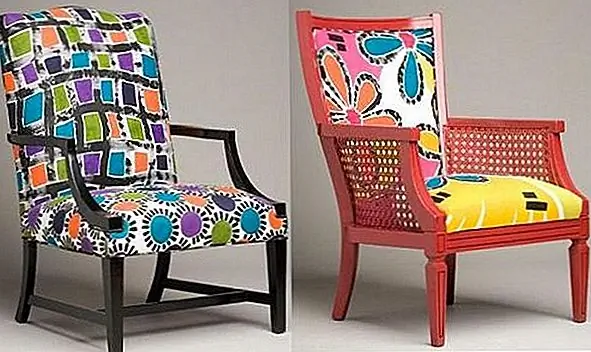 С тканевой скатертью вы можете фактически превратить предмет мебели. Конечно, бросать его на диван или кровать позволит быстро поп цвета или дизайна, но вы также можете использовать ткань для повторного обивки. Если вы найдете в скатерте самый совершенный узор или оттенок фиолетового, вырвите его и доберитесь до DIYing!