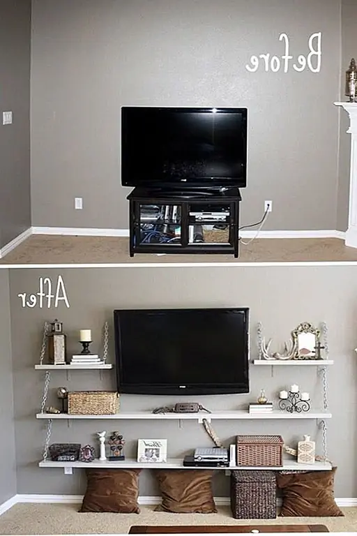 В гостиной выбор правильного угла для экрана телевизора может быть затруднен. В идеале вы должны иметь возможность при необходимости корректировать его. Телевизор должен быть непосредственно обращен к области, из которой вы будете смотреть ее. Если, например, есть два или более места, где вы и ваши гости будете смотреть телевизор, попробуйте пойти на компромисс между ними.