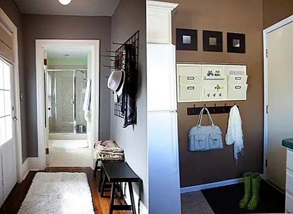 Все предметы, такие как кошельки, сумки, головные уборы, шарфы и пальто, должны быть убраны где-то там, где они никого не обманут, где они будут в безопасности, но там, где они могут быть легко доступны по мере необходимости. Лучшим решением будет использование крючков. Они могут быть установлены в любом месте, и они занимают очень мало места и обеспечивают отличные возможности хранения для всех этих объектов.