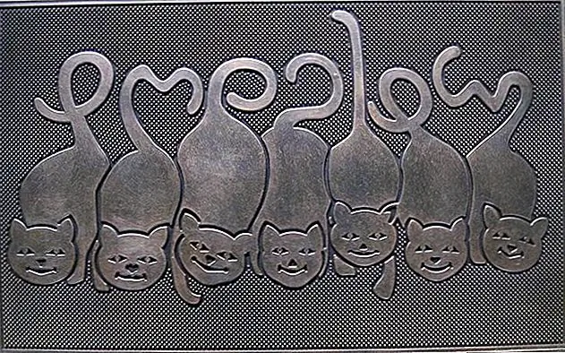 Если милая ваша вещь, пусть некоторые прекрасные кошки приветствуют ваших гостей. Их хвосты на самом деле образуют слово «добро пожаловать», и все они выглядят очень мило.