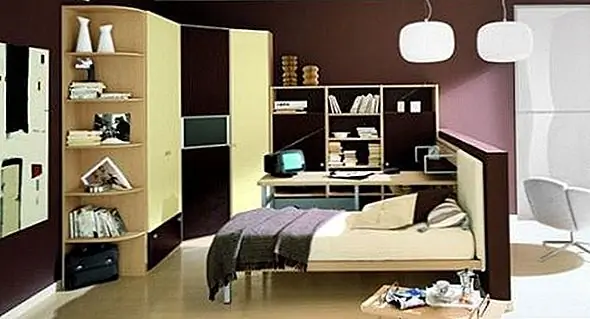 Что касается аксессуаров, убедитесь, что у ребенка достаточно места для игрушек. Поэтому выделите часть комнаты только для игрушек и игр. В противоположной стороне комнаты следует разместить область исследования. Стол с эргономичным стулом - так, чтобы ребенок оставался правильным - и некоторых маленьких полок для хранения книг и тетрадей должно быть достаточно.