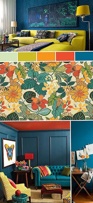 Важно знать, как сочетать цвета и как смешивать и сопоставлять их с разными отпечатками, рисунками и текстурами. Обычно рекомендуется выбирать балансную комбинацию теплых и прохладных цветов. Так, например, если темный оттенок бирюзы - ваш основной цвет, возможно, вы также можете добавить к миксу красный, желтый или коричневый оттенок.