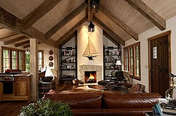 Используйте много дерева. Этот материал имеет текстуру, которая позволяет ей чувствовать себя тепло, а также очень красиво. Есть деревянные полы, деревянный потолок или один с открытыми балками, и вы даже можете иметь стены из дерева, если вы действительно хотите воссоздать декор кабины. К этому вы также можете добавить деревянную мебель и другие подобные элементы