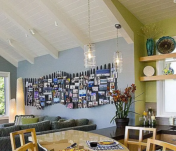 Опять же, вам не нужен кадр, но прикрепление выбранных фотографий к фанковой палитре - это интересный способ упорядочить расположение. Он добавляет юную, игривую атмосферу, вам не кажется?