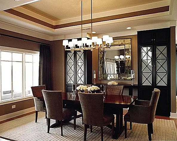 Красота обеденных столов и ламп