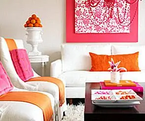 Модный цветной комбинированный: розовый и оранжевый