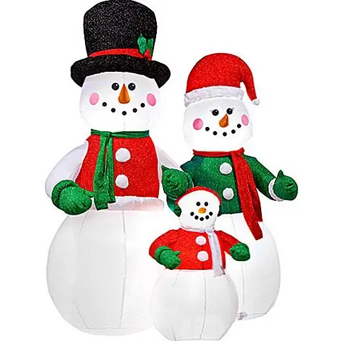 Воздушный надувной семейный рождественский декор для снеговиков, 7 'Tall за 68 $
