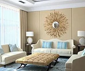 Украшение бежевым и синим: идеи и вдохновение