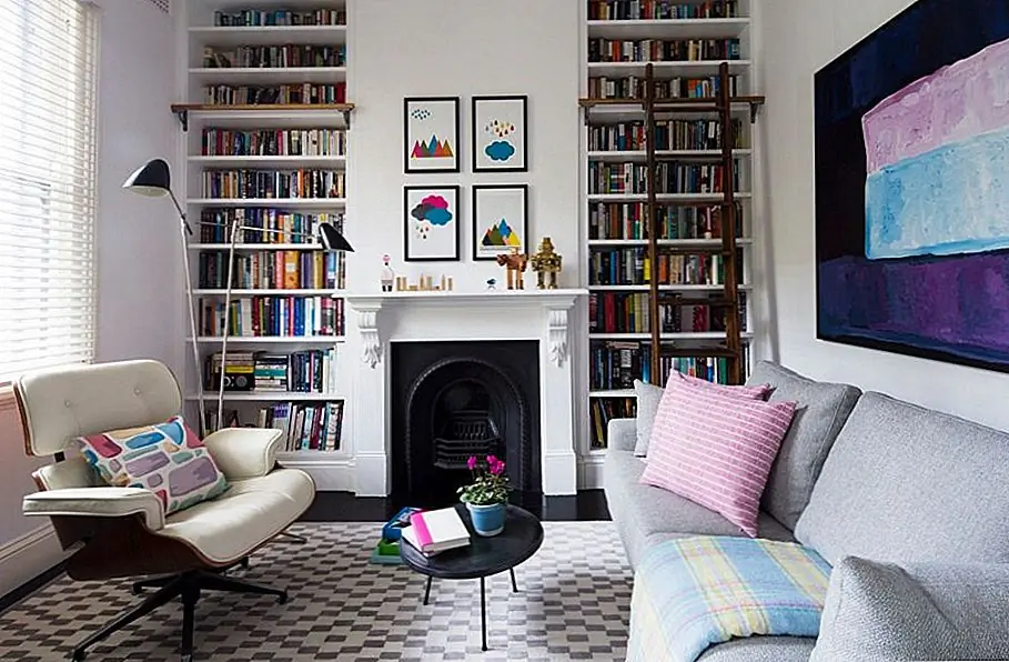 Комнаты, у которых есть много стилей, могут процветать с белыми стенами в качестве основы и / или «отсутствия» цвета. Успех белых стен в этих случаях снова зависит от уровня естественного света, который получает пространство. {Найден на hortonandco}.