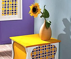 Красочный DIY восточный боковой стол
