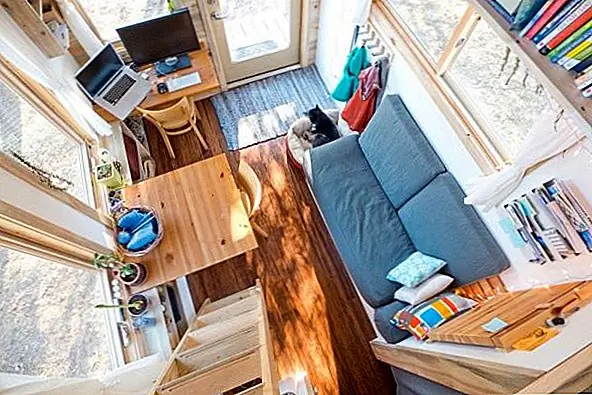 Но давайте немного поговорим о процессе проектирования и строительства. Дом имеет современный дизайн и, хотя он маленький, имеет 10 окон и стеклянных дверей, поэтому внутри есть много естественного света.