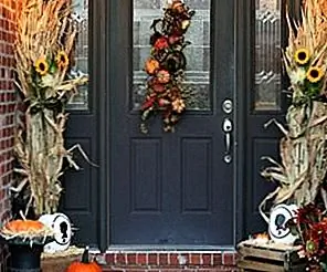 Красивые осенние украшения, сделанные из сушеных кукурузы и кукурузных стеблей