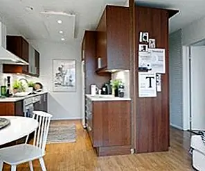 Красивый баланс цветов и текстур в квартире площадью 42 кв.м.