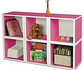 Хранение розовых кубиков для детской комнаты