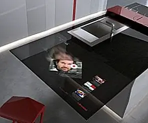 Кухня «Призма» со встроенной планшетами Samsung Galaxy