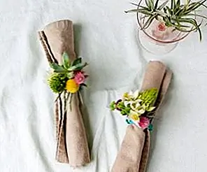 DIY цветочные салфетки