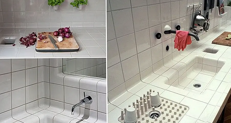 Это немного странно назвать это сушилкой для посуды, учитывая ее дизайн и структуру. Он спроектирован вокруг дренажа и имеет ряд штифтов разной высоты, расположенных рядами. Это минимализм, но не непрактичный. {Найден на dtile}.