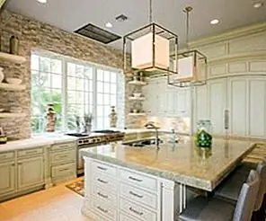 Добавьте немного деревенского очарования к вашей кухне с каменными стенами