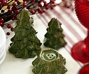 Рождественские Настольные Принадлежности: Рождественская елка Соль и Перец шейкеры