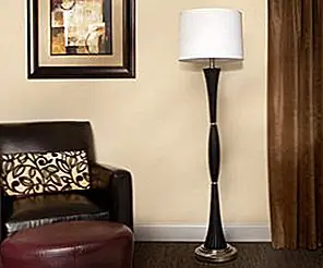 Стальная шпиндельная напольная лампа