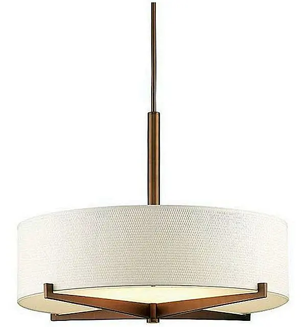 Очень приятная особенность заключается в том, что вы можете выбрать из широкого спектра тканей для оттенков ламп, чтобы вы могли сопоставить его с дизайном комнаты, а также с мебелью: ткань из слоновой ткани, натуральная трава, сафари, орех или белый Grasscloth. Теперь он доступен на Lumens, и цена может варьироваться от $ 368,00 до $ 806,00, что зависит от вашего выбора.