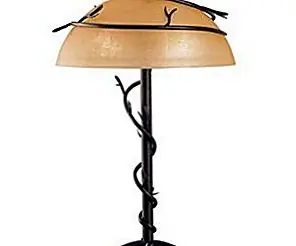 Металлическая настольная лампа с бронзовым покрытием
