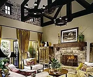 10 деревенских идей гостиной, которые используют камень