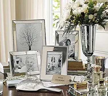 Классические серебряные рамки из керамического амбара