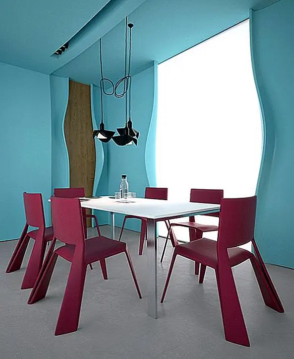 Начиная с осветительных приборов, которые очень часто опускались к столам и столам для совещаний, продолжая сидения, которые варьируются от одной комнаты до другой, в формах и цветах, которые контрастируют друг с другом и заканчиваются туалетом, оформлены в более холодном стиле по сравнению с остальной частью офиса. Интерьер прекрасно вписывается в профиль компании, а смелый дизайн предназначен не только для яркого заявления для клиентов, но и для освещения искр творчества для персонала, ответственного за создание вещей, которые выглядят хорошо.