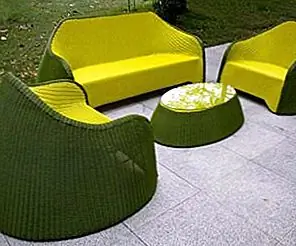 Красивая оливковая зеленая мебель для улицы