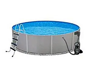 Круглый металлический плавательный бассейн