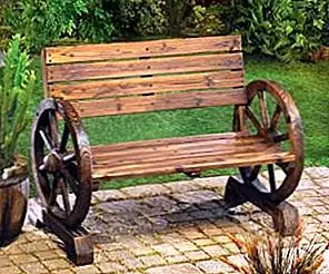 Садовая скамья Rustic Wagon Wheel
