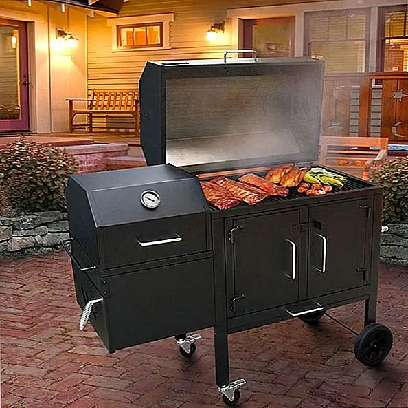 Landman USA Black Dog 42XT Уголь для гриля с офсетным Firebox в черном