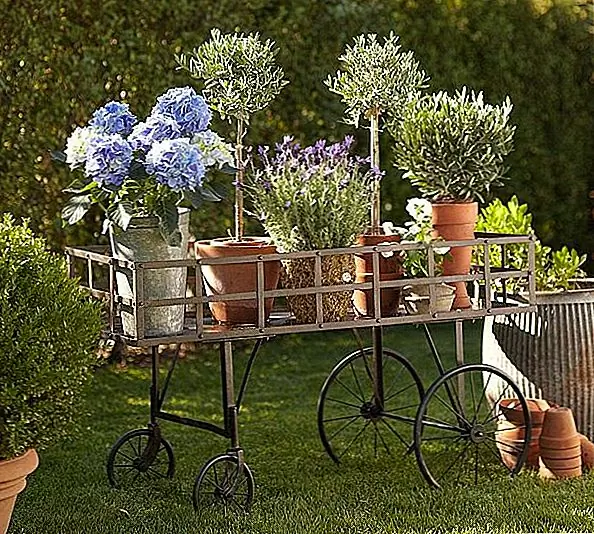 Металлическая тележка для вашего сада