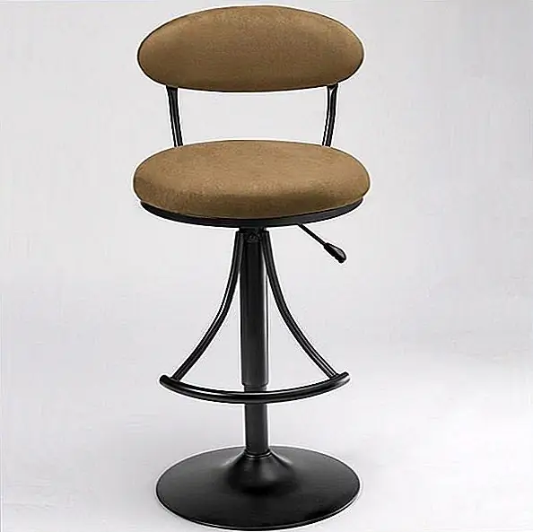 Для тех, кто хочет что-то с более дружелюбным дизайном, это будет один. Обладая шикарным современным стилем, табурет Venus имеет прочную основу с черным покрытием с порошковым покрытием и медвежьим замшевым замком и спинкой. Он имеет поворот на 360 градусов и подставку для канцелярских принадлежностей. В этом случае требуется сборка, когда продукт поставляется. Доступно за $ 161.99.