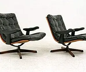 Кожаные поворотные кресла