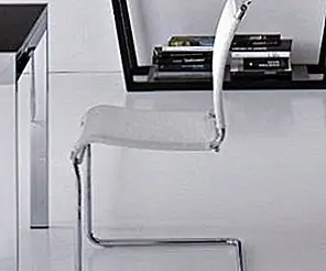 Кожаный стул с воздушной консолью Calligaris
