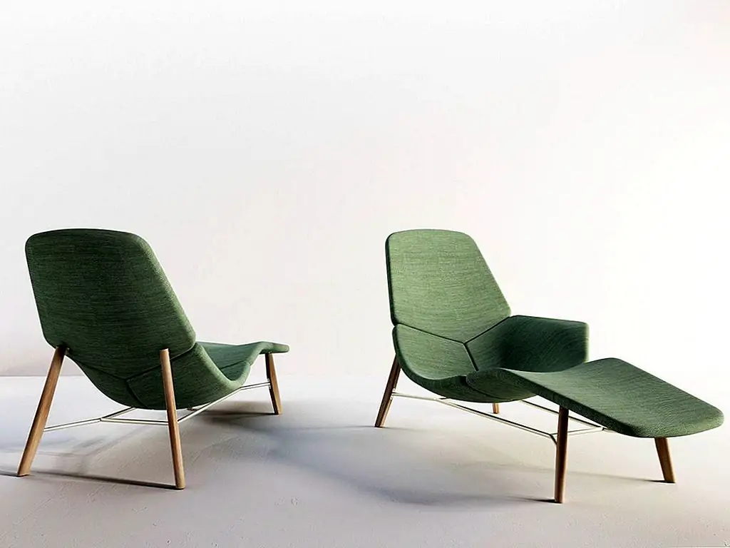 Дизайн шезлонга Атолла особенно интересен, потому что кусок состоит из четырех отдельных элементов. При объединении они образуют асимметричную структуру, которая расслабляет и уютна, но также эстетически приятна и стильно. Кроме того, четыре части могут быть объединены различными способами. Он был разработан Патриком Норгетом.