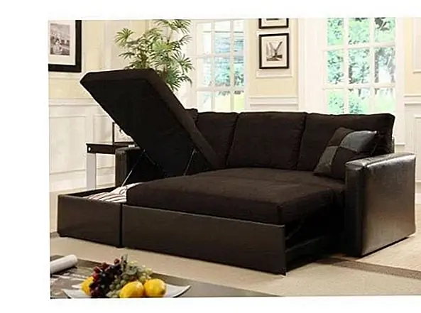 Современный диван-кровать с местом для хранения