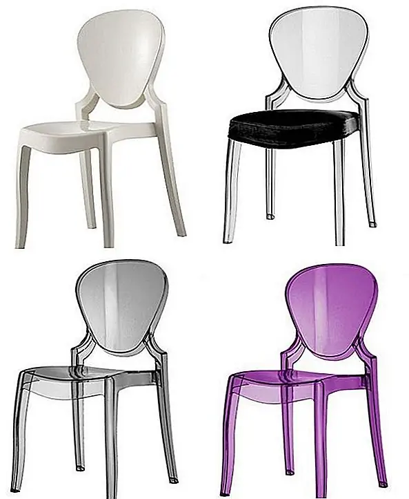 Стул Queen доступен в нескольких версиях. Существуют черно-белые полноцветные версии и прозрачные версии, которые имеют четкие, янтарные, фиолетовые или дымчатые оттенки. Существуют также мягкие версии для более сложных помещений. Королева - очень подходящее имя для этого кресла, потому что оно имеет такой внушительный вид, который выглядит королевским, и в то же время он имеет мягкий дизайн с красивыми линиями и нежным силуэтом, подходящим для королевы. Вы можете стать королевой самостоятельно с таким стулом. Это здорово для гостиной и столовой, для кухни, а также для наружного использования. Он прочный, прочный и легко моется.