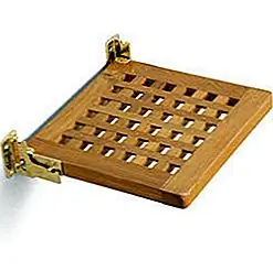 Nautic Teak / Brass Folding Seat