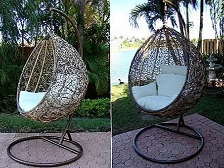 Тройной открытый плетеный качающийся стул